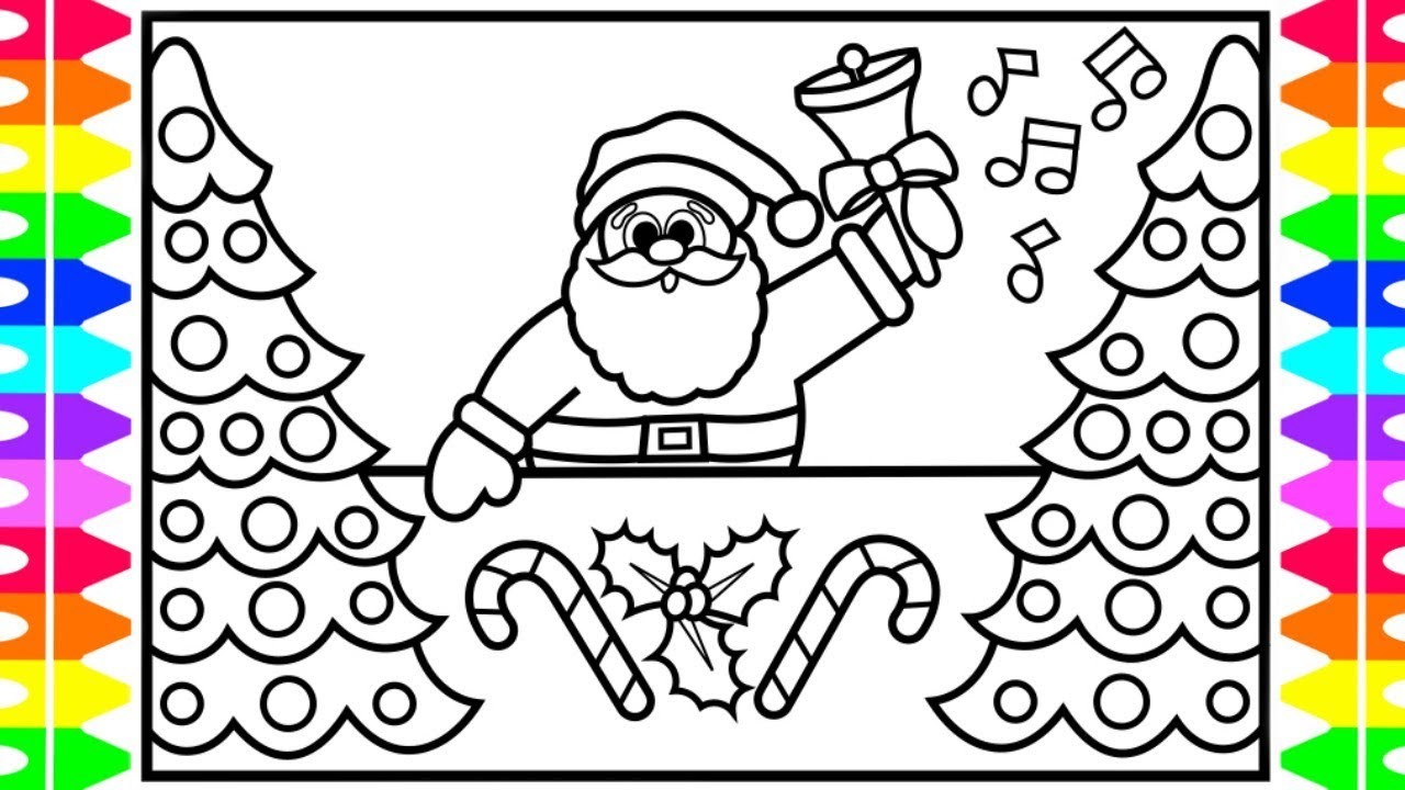 1280x720 how to draw santa claus jingle bells, santa drawing step - Santa Drawing For Kids