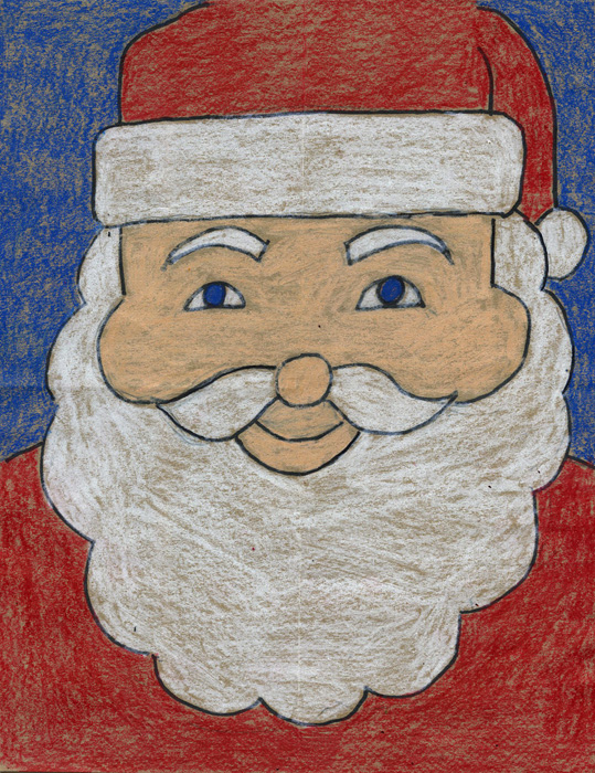 539x700 Santa's Face Art Projects For Kids - Santa Drawing For Kids