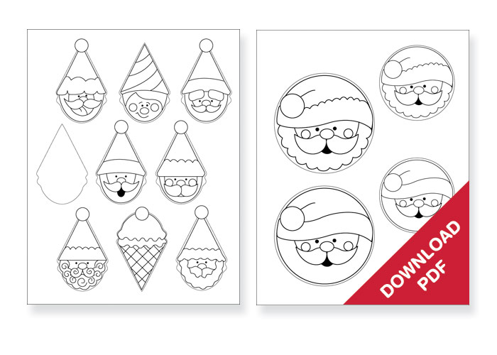 700x500 santas - Santa Drawing Template
