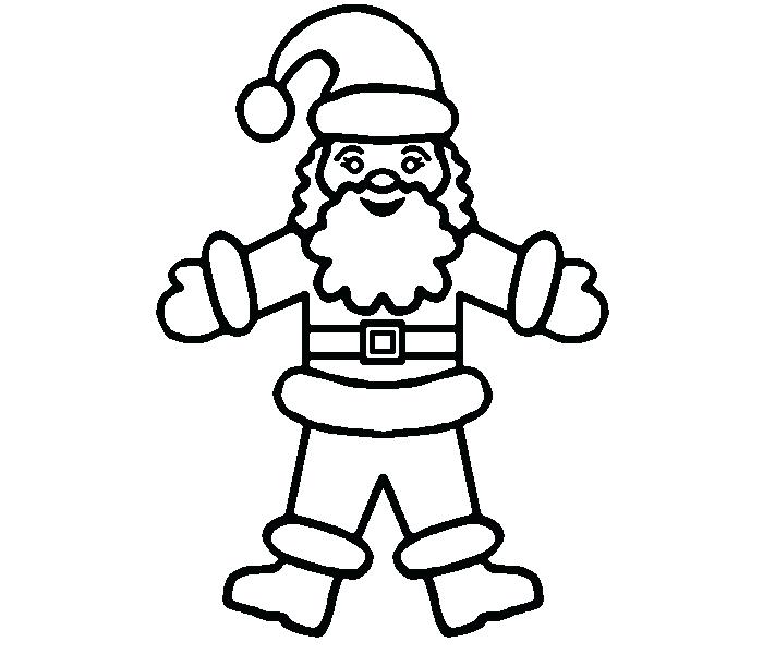 700x600 Santa Claus Face Template - Santa Drawing Template