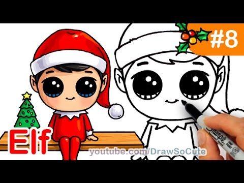 480x360 How To Draw An Elf On The Shelf Easy And Cute - Santa Elf Drawing