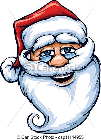 Santa Face Drawing at PaintingValley.com | Explore collection of Santa ...