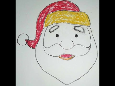 480x360 How To Draw Santa Claus Face Step - Santa Face Drawing