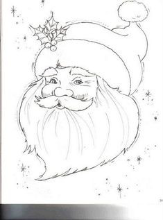 235x317 sketch drawing of santa claus fresh santa claus face printable - Santa Face Drawing