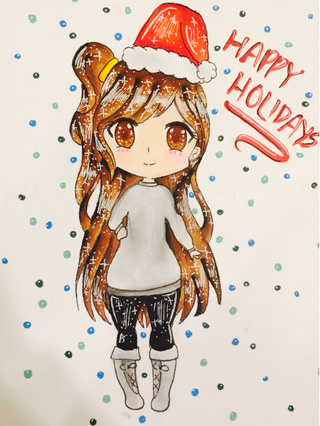 320x426 Santahat Drawings On Paigeeworld Pictures Of Santahat - Santa Hat Drawing