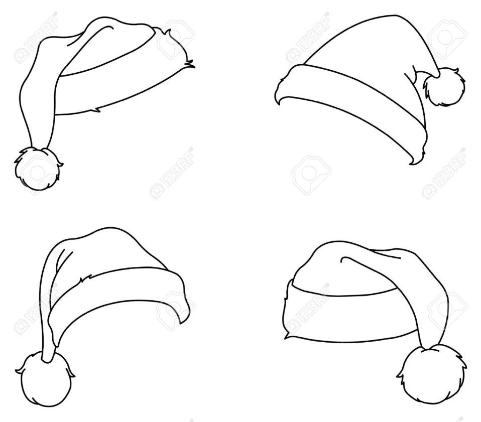 958x841 christmas excelent santa hat drawing oreorawberry - Santa Hat Drawing