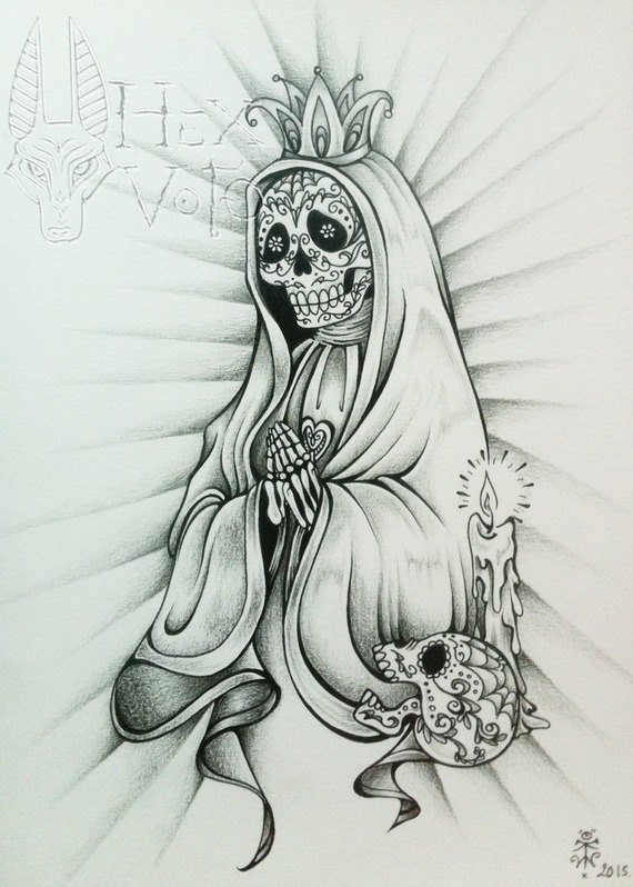 Santa Muerte Drawing at Explore collection of