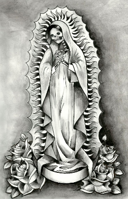 Santa Muerte Drawing at PaintingValley.com | Explore collection of ...