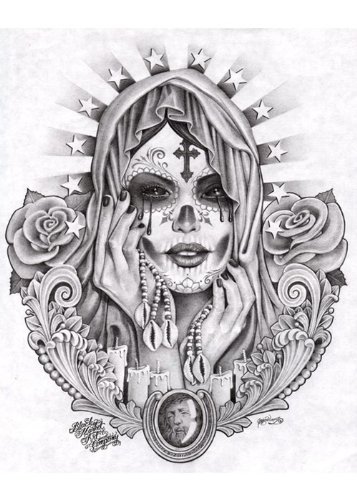 Santa Muerte Drawing at PaintingValley.com | Explore collection of ...