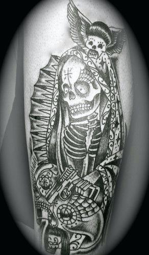 Santa Muerte Tattoo Drawing at PaintingValley.com | Explore collection ...