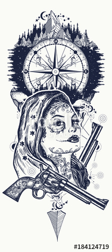 223x500 Search Photos Santa Muerte Tattoo - Santa Muerte Tattoo Drawing