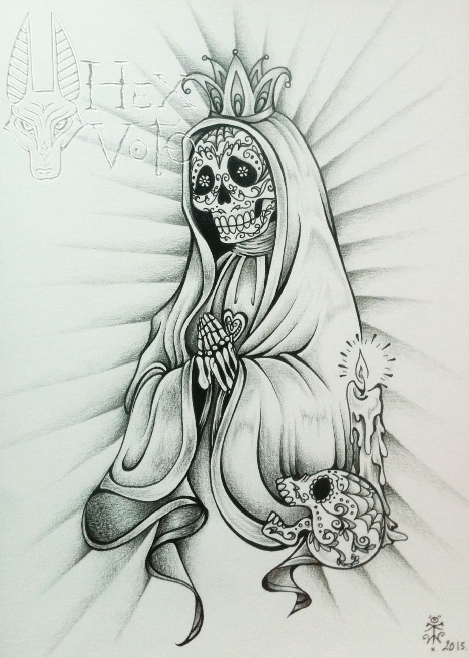 Santa Muerte Tattoo Drawing at Explore collection