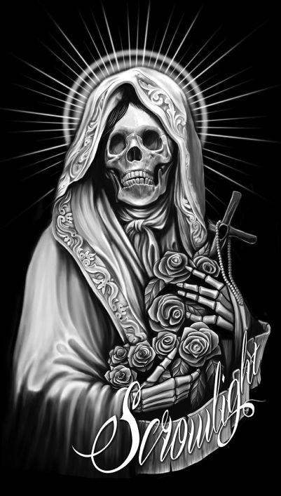 Santa Muerte Tattoo Drawing at PaintingValley.com | Explore collection ...