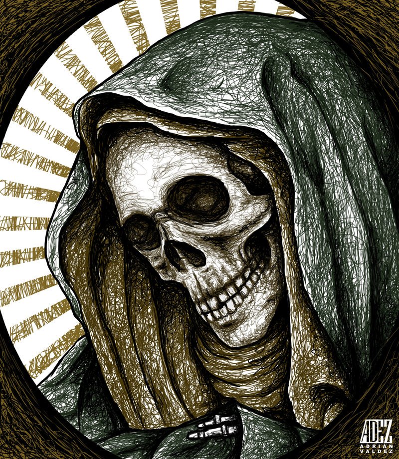 Santa Muerte Tattoo Drawing at PaintingValley.com | Explore collection