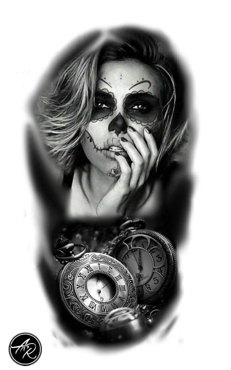 800x1280 catrina, santa mexicana, santa muerte, santa morta, tattoos - Santa Muerte Tattoo Drawing