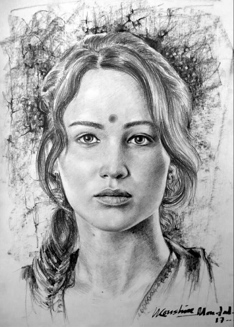 774x1081 Pencil Sketch Portrait From Photo - Santa Pencil Drawing