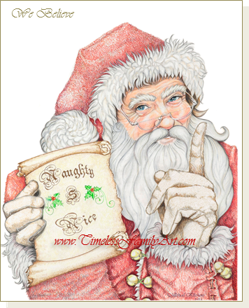 356x440 Colored Pencil Drawing Of Santa With His Naughty Nice List We - Santa Pencil Drawing
