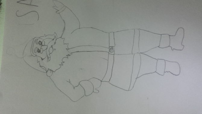 670x377 How To Draw Santa Claus Steps - Santa Sketch Drawing