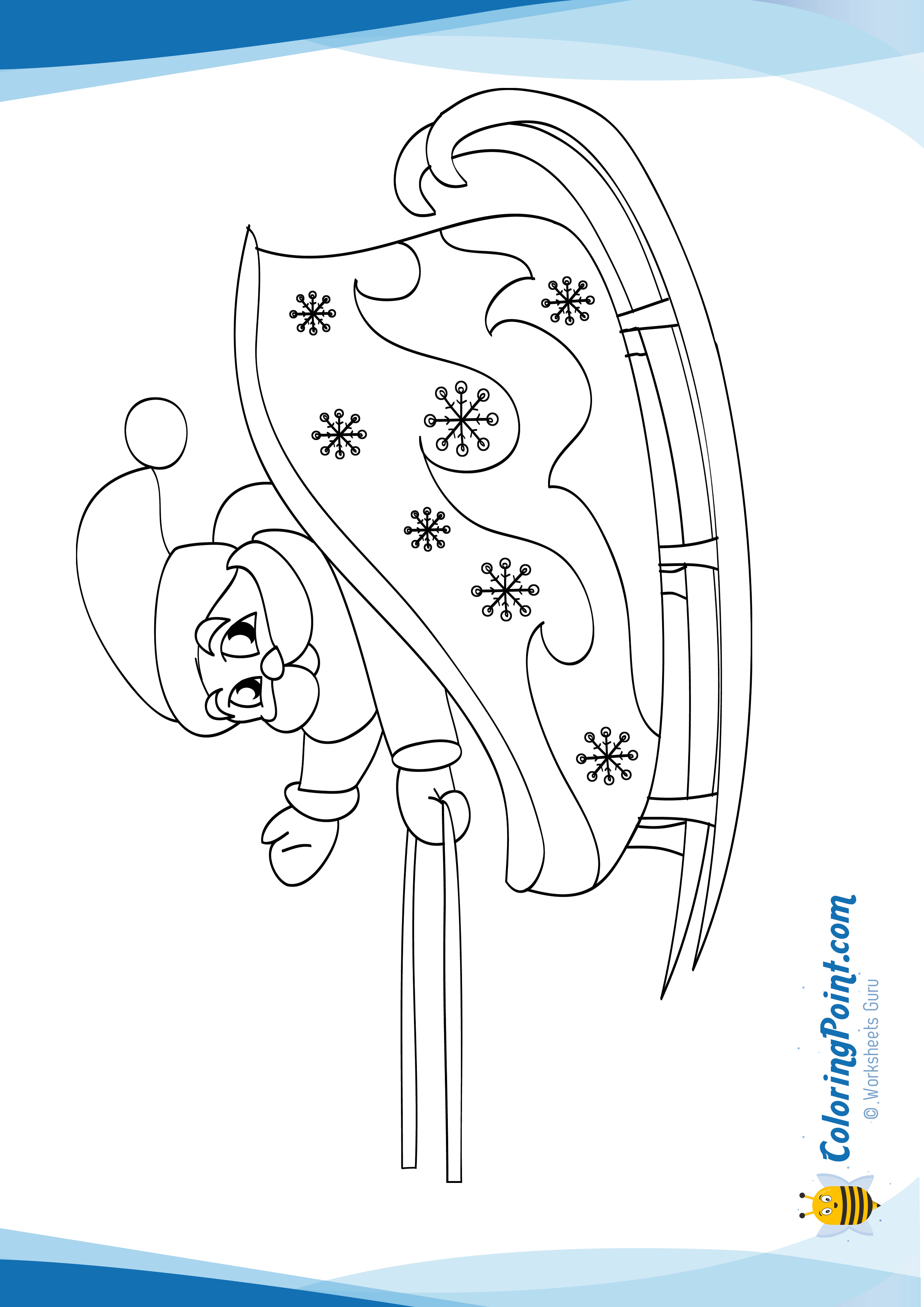 2480x3508 Santa Sled Coloring - Santa Sled Drawing