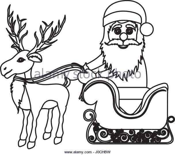 608x540 Santa Sled Drawing - Santa Sled Drawing