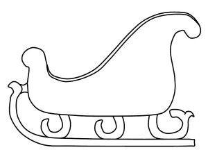 300x229 Santa Sleigh Template - Santa Sled Drawing