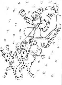236x324 Santa Sleigh Coloring - Santa Sleigh Drawing