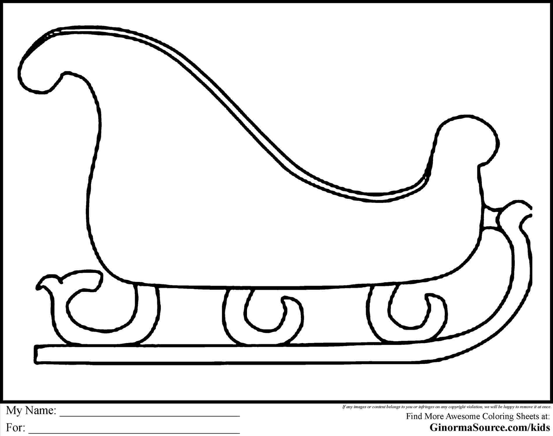 1899x1495 santa santa sleigh drawing and his sleigh coloring pages free - Santa Sleigh Drawing