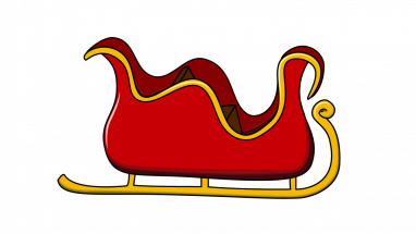 382x215 how to draw santa's sleigh step santa holiday party for kids - Santa Sleigh Drawing