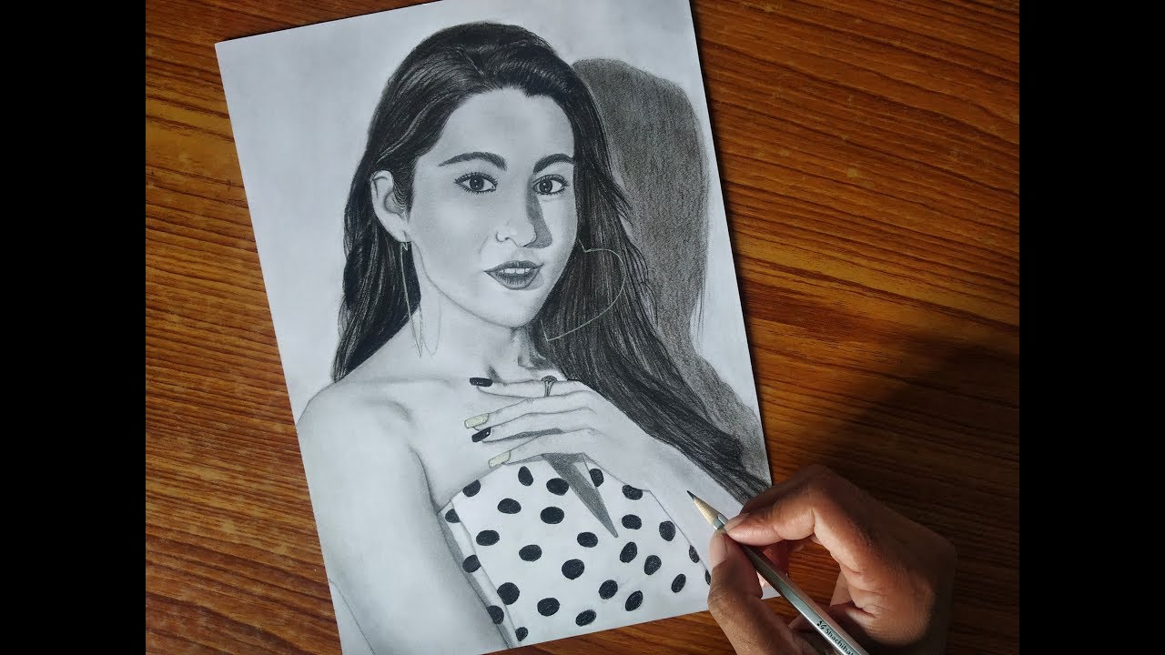 1280x720 sara ali khan sketch drawing - Sara Drawing