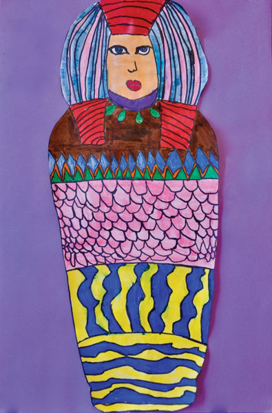 395x600 like an egyptian arts activities - Sarcophagus Drawing