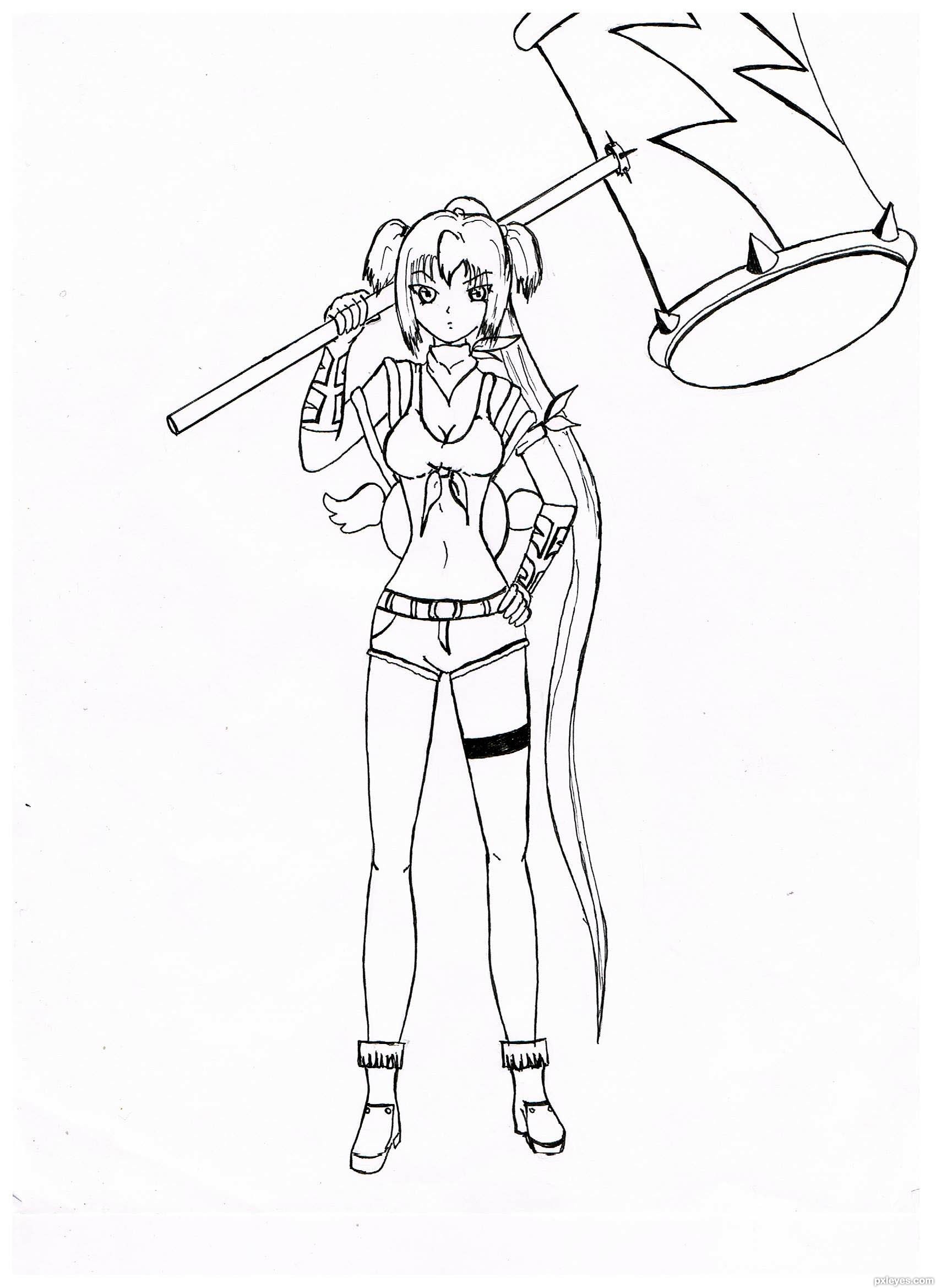 1700x2338 sari the blacksmith picture - Sari Drawing