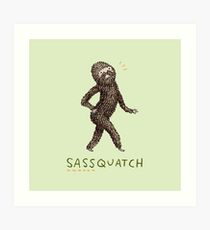 210x230 Sasquatch Drawing Art Prints Redbubble - Sasquatch Drawing