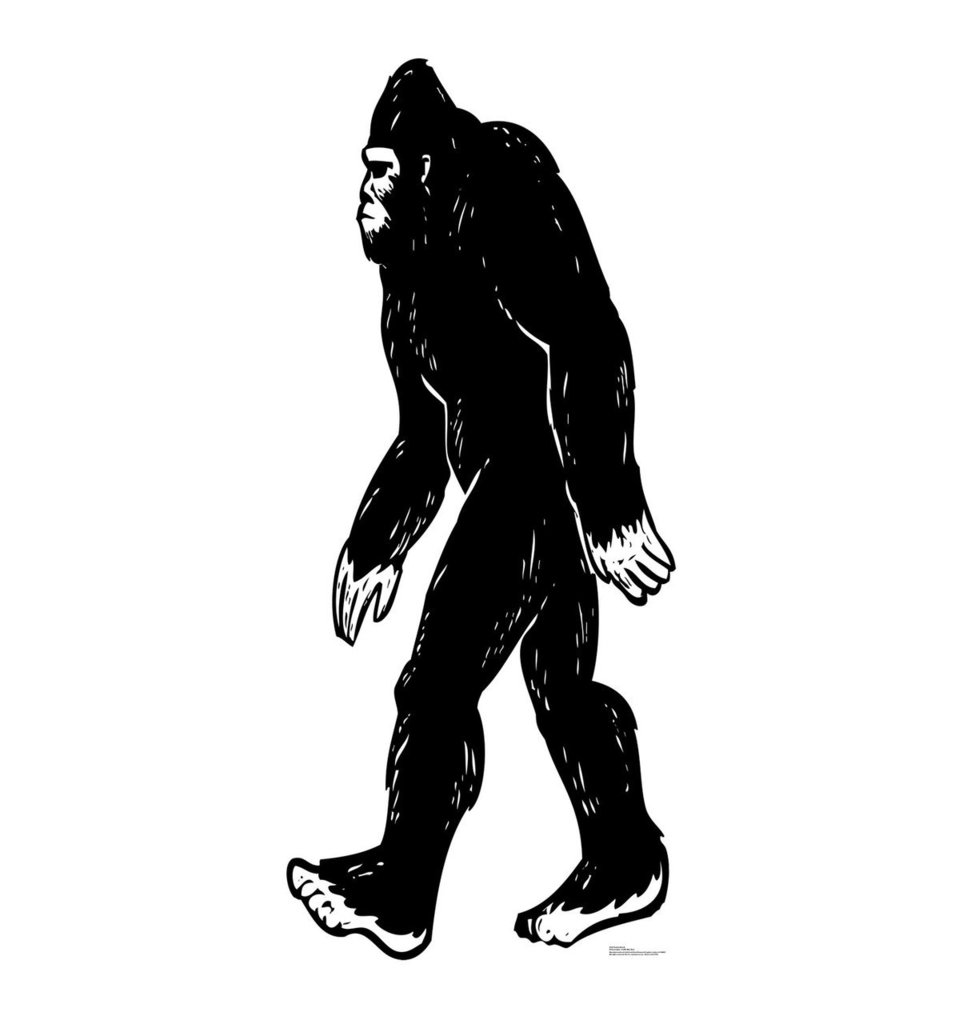 959x1024 Bigfoot Sasquatch Drawing Lifesize Standup Standee Cardboard Cutout Po - Sasquatch Drawing
