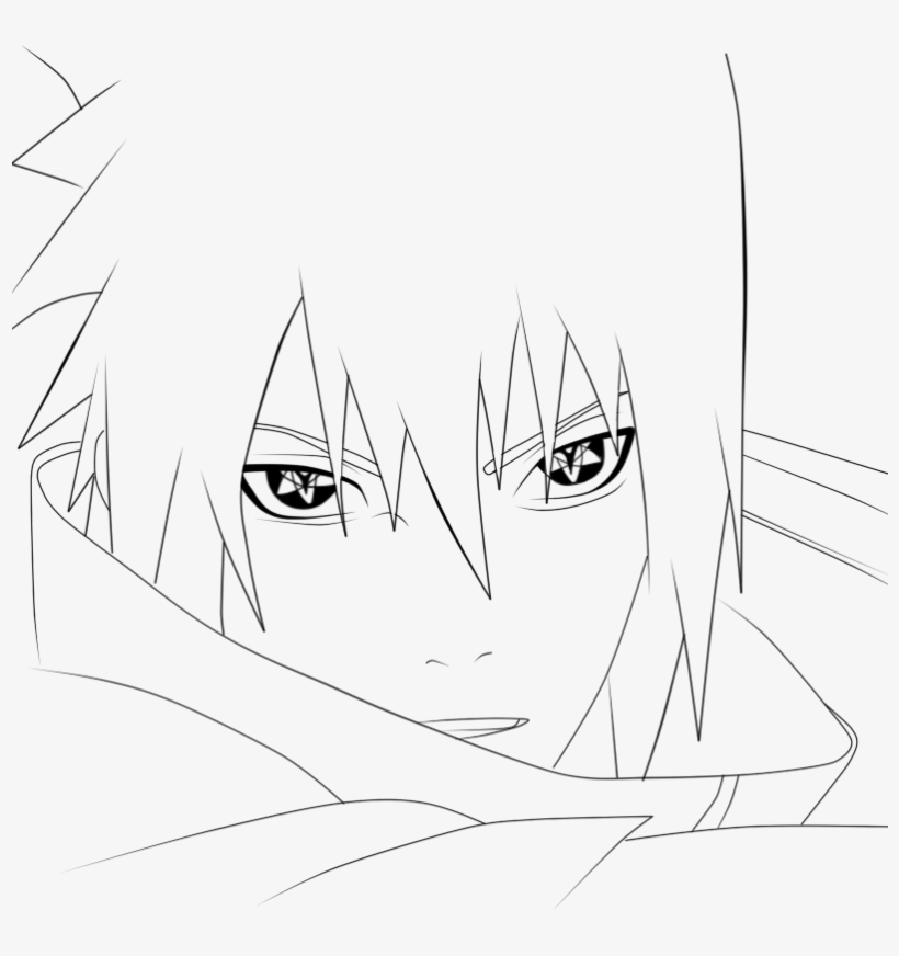 820x872 Drawing Sasuke Png Royalty Free - Sasuke Face Drawing