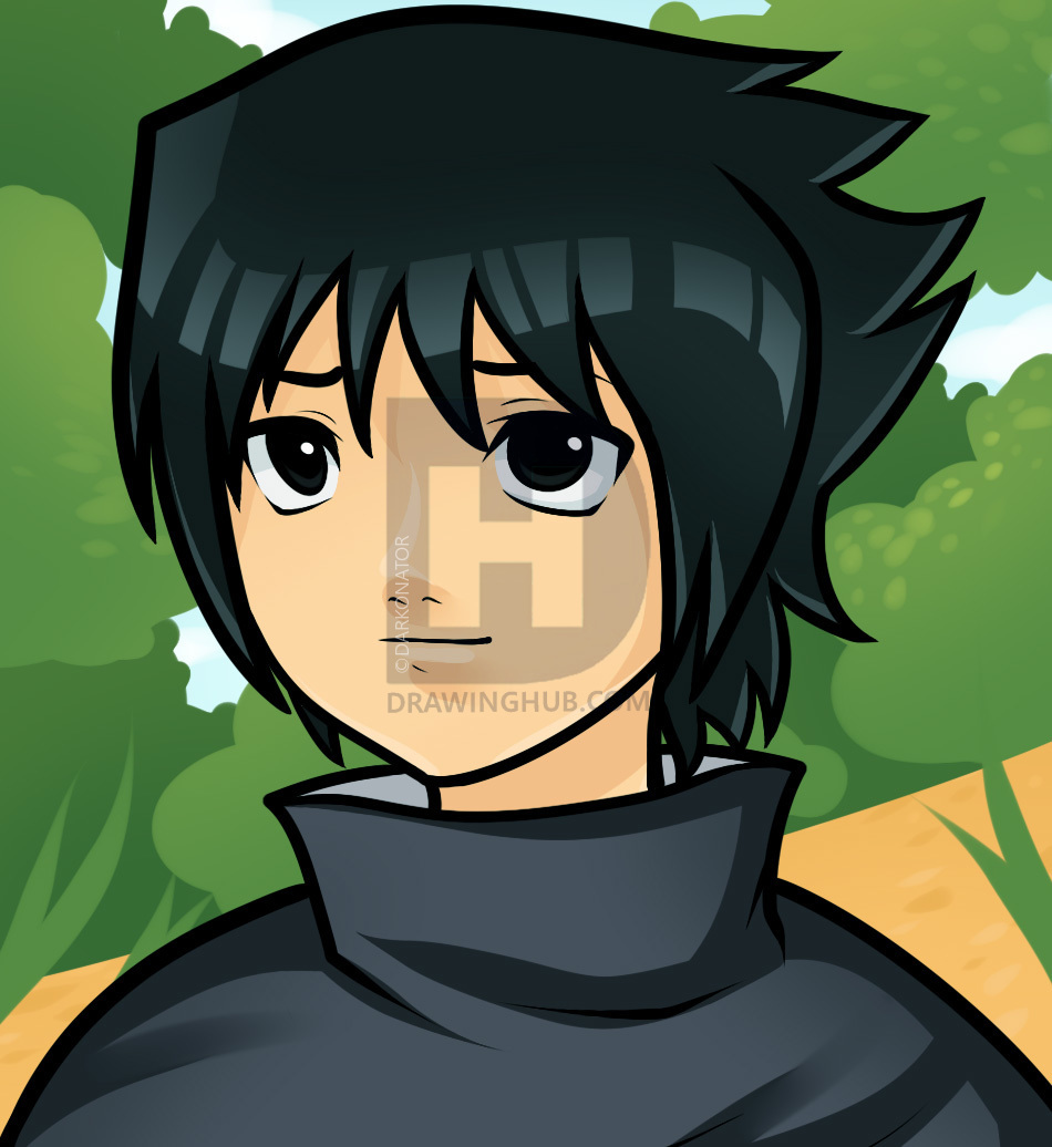 950x1036 How To Draw Baby Sasuke, Naruto, Step - Sasuke Face Drawing