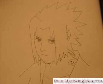 350x285 How To Draw Sasuke Uchiha In A Step - Sasuke Uchiha Drawing Easy