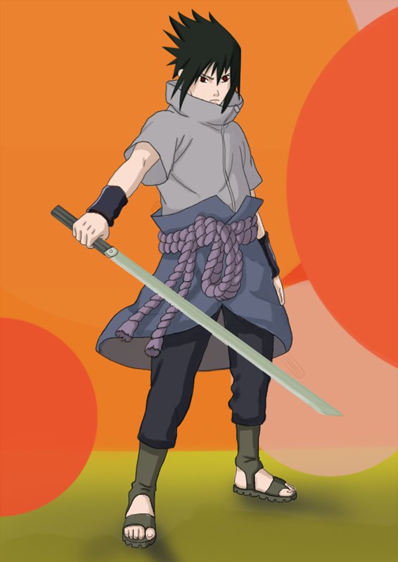 566x800 Learn How To Draw Sasuke Uchiha From Naruto - Sasuke Uchiha Drawing Easy