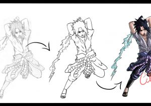 300x210 Sasuke Drawing Step - Sasuke Uchiha Drawing Easy