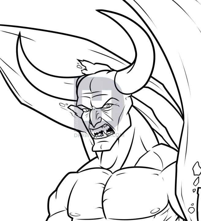 Drawing Satan Step - Satan Drawing. 