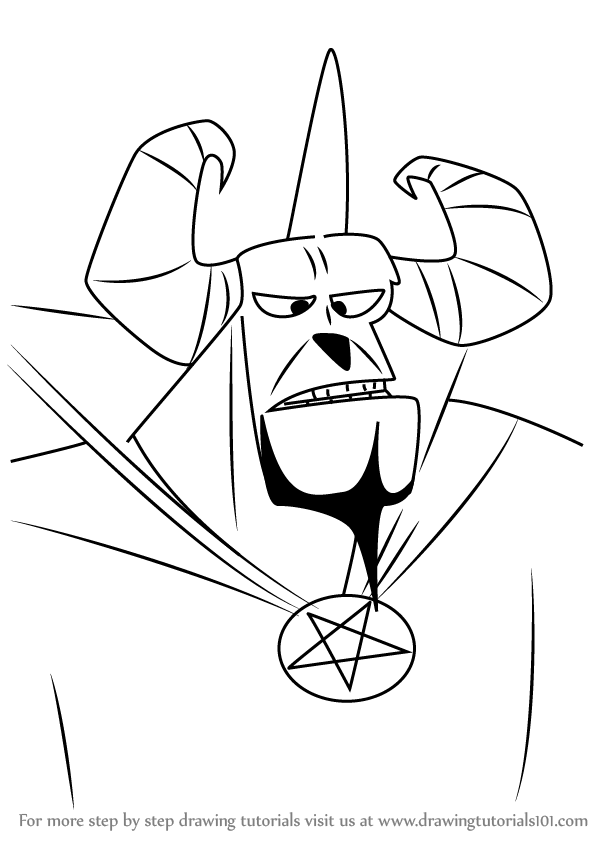 598x844 learn how to draw satan from neighbors from hell - Satan Drawing