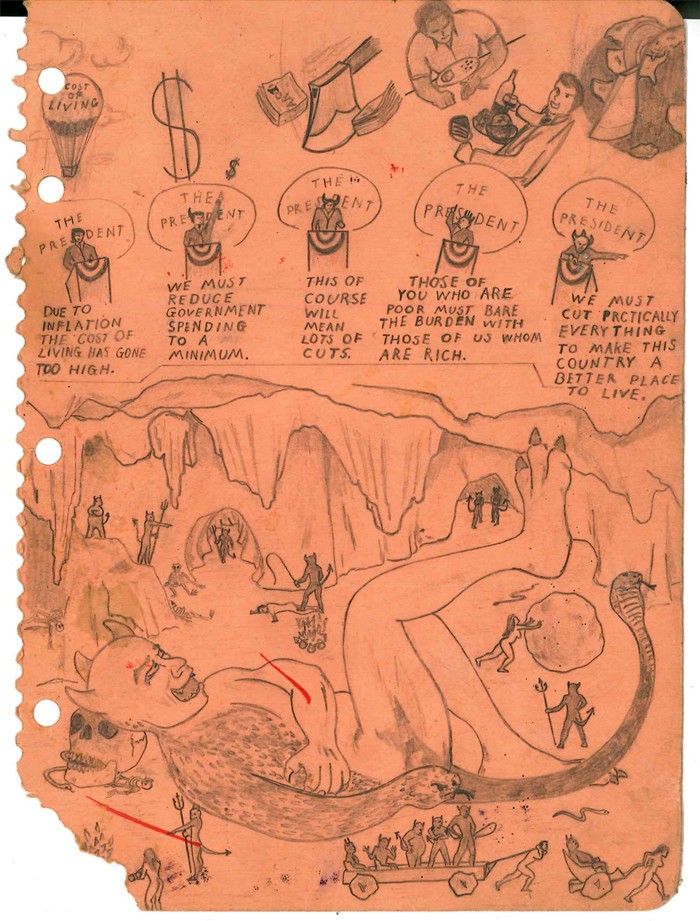 700x921 trip out on these satanic drawings found in an abandoned detroit - Satan Drawing