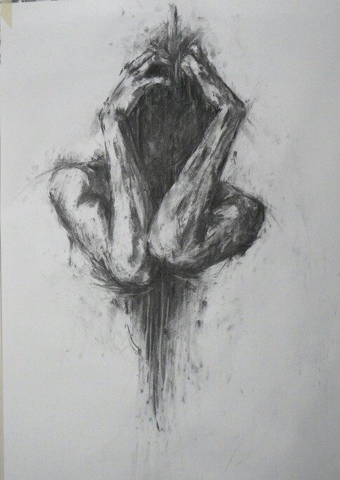 485x683 drawing art black and white depressed depression pain draw insane - Satan Drawing