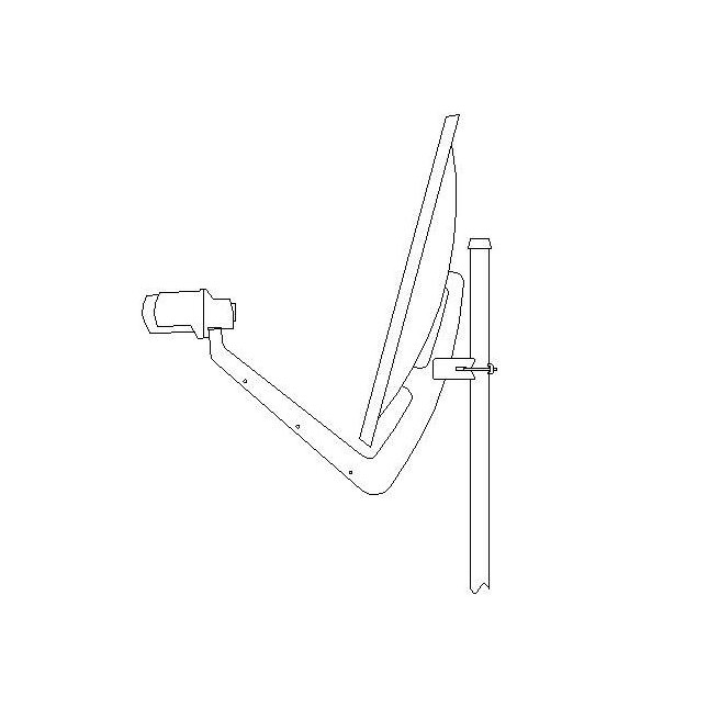 645x645 satellite dish elevation cad drawing - Satellite Dish Drawing
