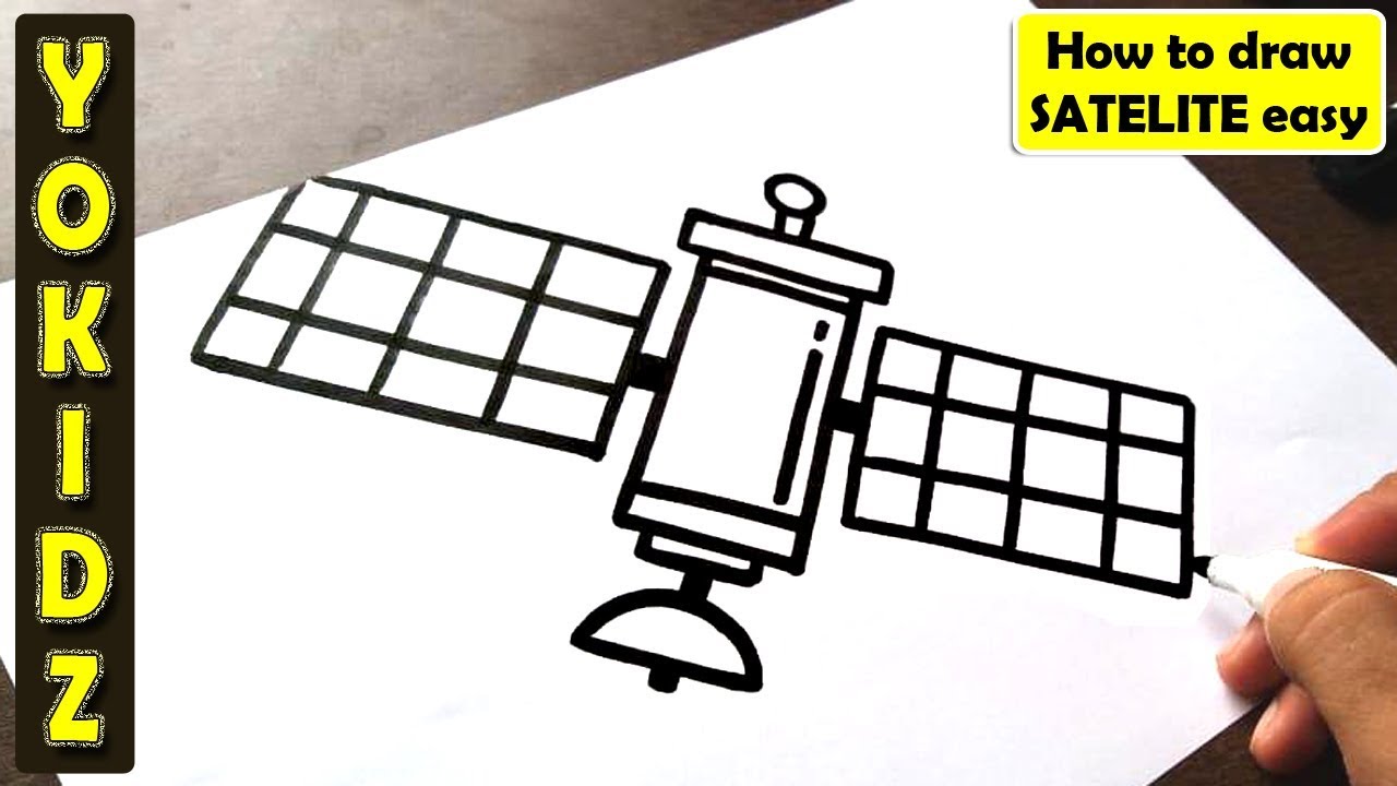 1280x720 how to draw satellite easy - Satellite Drawing