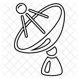 256x256 satellite icon of line style - Satellite Drawing Clip Art