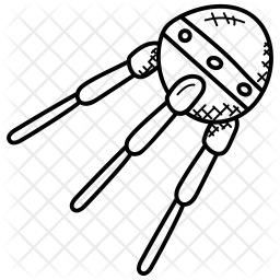 256x256 sputnik drawing satellite line transparent png clipart free - Satellite Drawing Clip Art