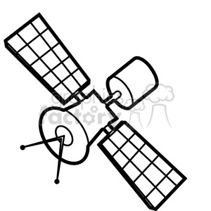 300x300 cartoon satellite illustration graphic clipart royalty free - Satellite Drawing Clip Art