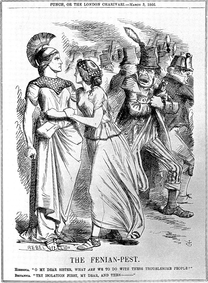 800x1091 satirical drawing fenian pest punch, wellcome collection - Satirical Drawing