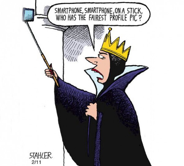 600x542 Top Satirical Drawings About Addiction To Smartphones - Satirical Drawing