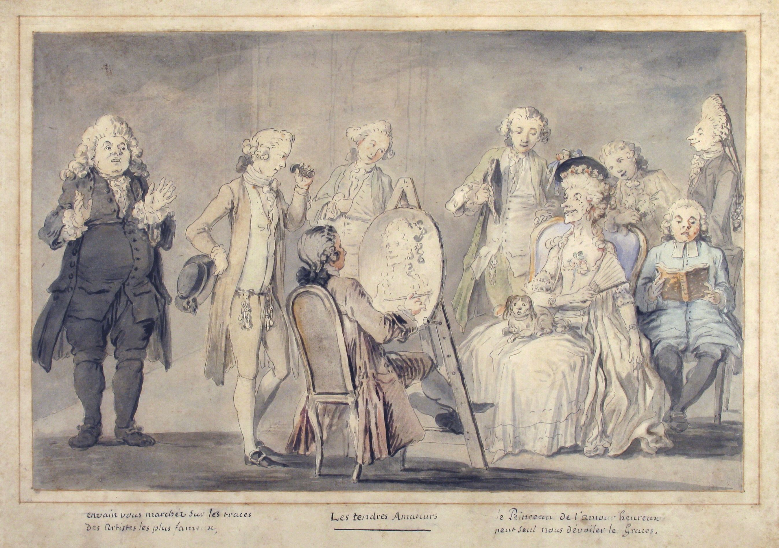 2694x1896 Filesatirical Drawing Artist Painting An Old Lady's Portrait Met - Satirical Drawing